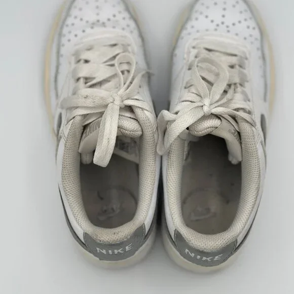 Nike Court Vision Low – White/Silver – Women’s Size 5.5 - Picture 5 of 7
